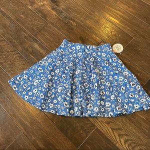 SO Size Small Blue Floral Skater Skirt NWT